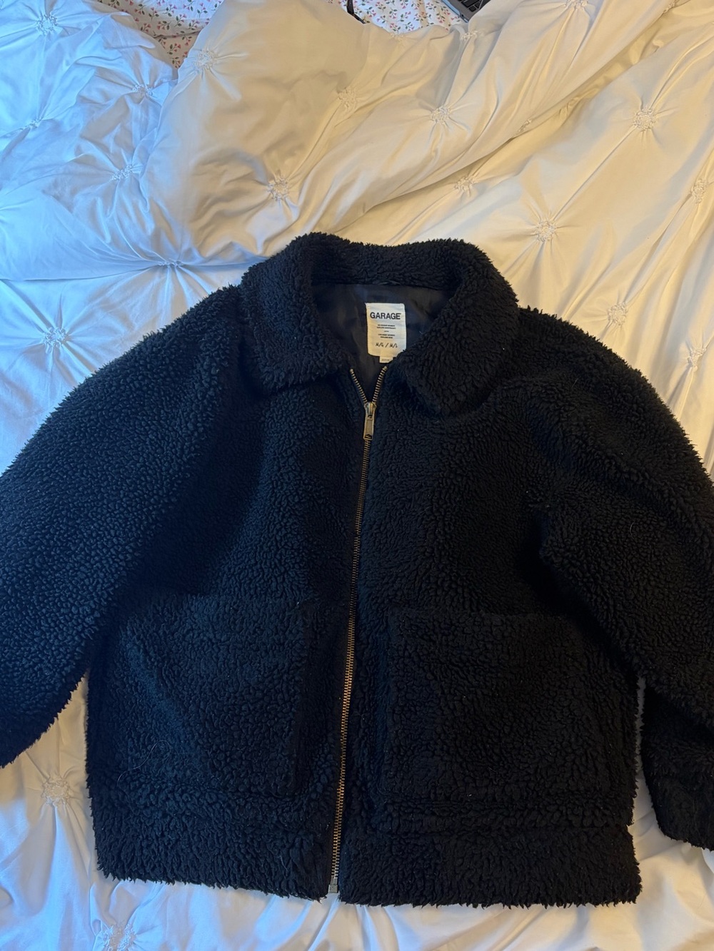 Garage Teddy Zip-Up Jacket, M/L